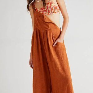 NWT Free People Sun Drenched Overalls Jumpsuit Romper Size XS